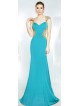 VESTIDO VILLA  LARGO TURQUESA   ALMA COUTURE