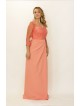 VESTIDO ARACENA LARGO CORAL