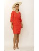 VESTIDO DE FIESTA CORTO ALEDO   CORAL   CLAUDIA MATA