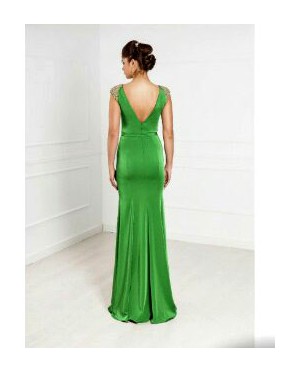 VESTIDO LARGO VALENCIA VERDE    X&M
