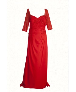 VESTIDO LARGO VALENCIA ROJO   CABOTINE