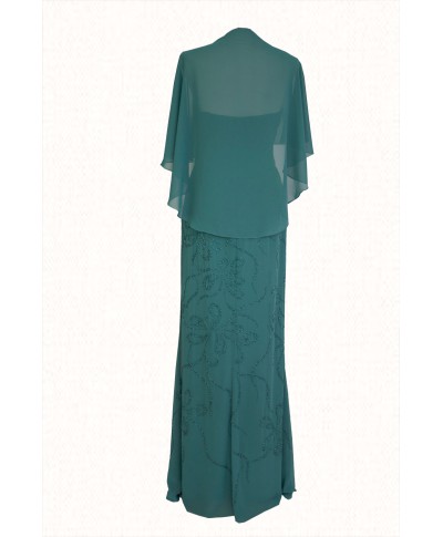 VESTIDO AYA  LARGO VERDE      FRANK RIVERA