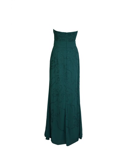 VESTIDO AYA  LARGO VERDE      FRANK RIVERA