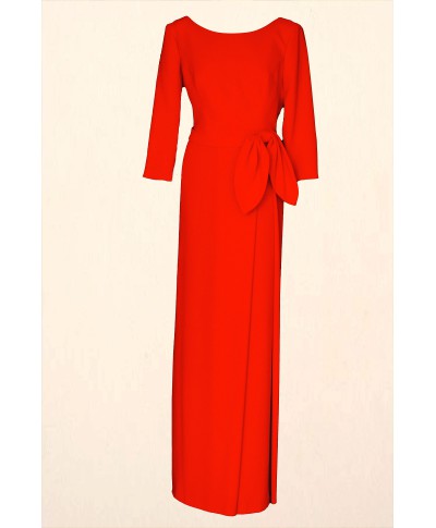 VESTIDO CARLOTTA  ROJO LARGO    ANGELA ARIZZA