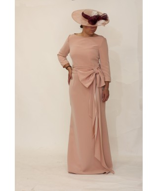 VESTIDO ANTONIA LARGO ROSA NUDE    VICKY MARTIN BERROCAL