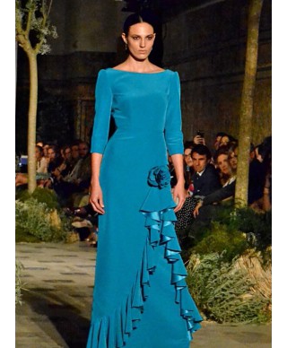 VESTIDO CLEOPATRA      AZUL LARGO VICKY MARTIN BERROCAL