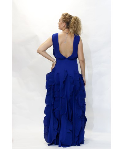 VESTIDO JANE LARGO AZUL    AMAYA ARZUAGA