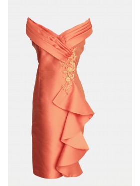 VESTIDO SALLY CORTO NARANJA    ESTHEFAN