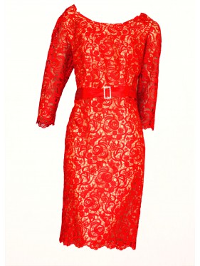 VESTIDO PIEDAD ROJO  EVASSE