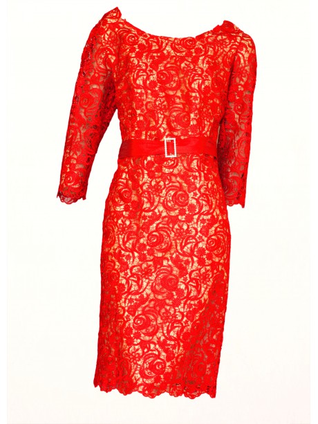 VESTIDO PIEDAD ROJO  EVASSE