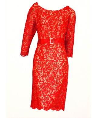 VESTIDO PIEDAD ROJO  EVASSE