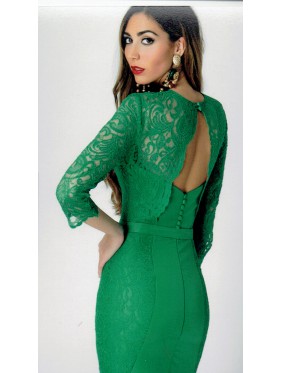 VESTIDO TOMMY  CORTO VERDE,    CLAUDIA MATA