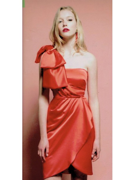 VESTIDO LAROYA CORTO NARANJA  CHERUBINA