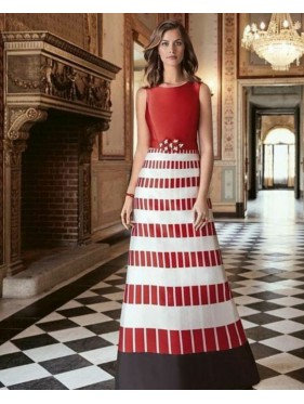 VESTIDO MAR   LARGO ROJO     NATIVIDAD JIMENEZ