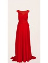 VESTIDO ROQUETAS  LARGO ROJO X&M