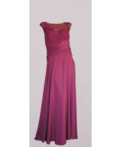 VESTIDO ROQUETAS  LARGO ROJO X&M