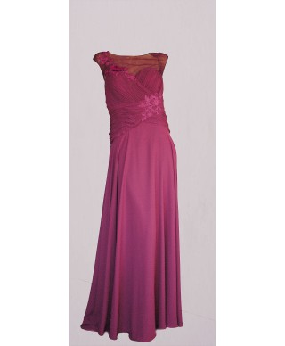 VESTIDO ROQUETAS  LARGO ROJO X&M