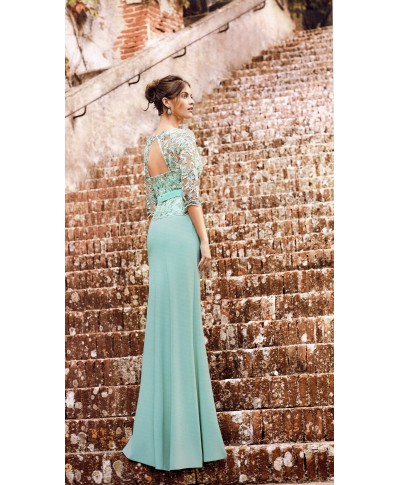 VESTIDO SERON LARGO VERDE   NATIVIDAD JIMENEZ