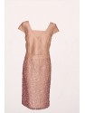 VESTIDO CON CHAQUETA CARPIO CORTO ROSA RAFFAELO
