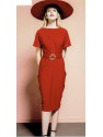 VESTIDO ESPEJO  CORTO GRANATE    CHERUBINA