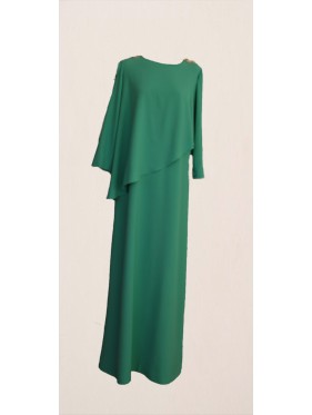 VESTIDO GENIL LARGO VERDE  CULTURA EUROPEA