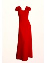 VESTIDO GENIL LARGO ROJO    MOURIÑO