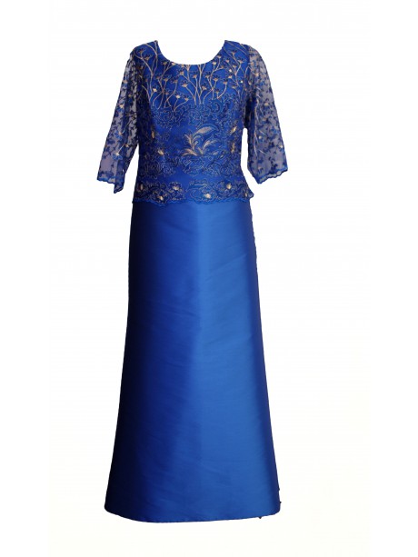 VESTIDO SANTA LARGO AZUL  