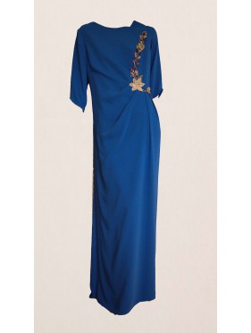 VESTIDO SANTAELLA LARGO AZUL KLEIN