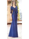 VESTIDO REY  LARGO AZUL MARINO