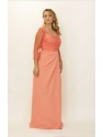 VESTIDO ARACENA LARGO CORAL