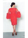 VESTIDO BEA ROJO CORTO    NURIBEL