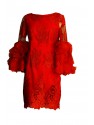 VESTIDO BEA ROJO CORTO    NURIBEL