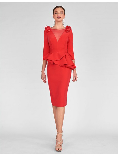 VESTIDO CELINE   CORTO ROJO    MARIA LAGO