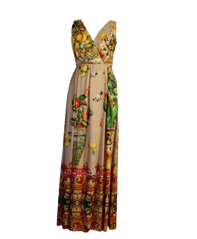 VESTIDO TOSCANA   LARGO ESTAMPADO   NURIBEL