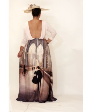 VESTIDO COMILLAS  LARGO NURIBEL