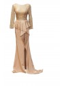 VESTIDO KULLU  LARGO  ROSA NUDE     ALMA  COUTURE