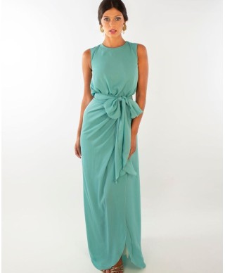 VESTIDO JIM       LARGO CELESTE      MARGARITA MUÑOZ