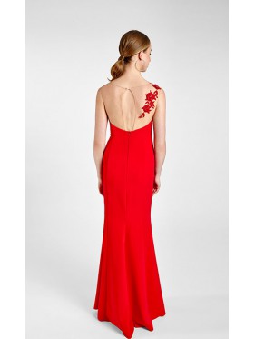 VESTIDO SALLY   LARGO ROJO