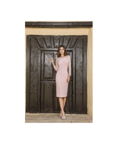 VESTIDO VOLTA   CORTO  ROSA NUDE    X&M