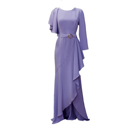 VESTIDO SASHA  LARGO  LILA  NURIBEL VESTIDO SASHA  LARGO  LILA  NURIBEL