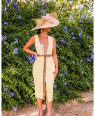 VESTIDO UDUM   AMARILLO CORTO