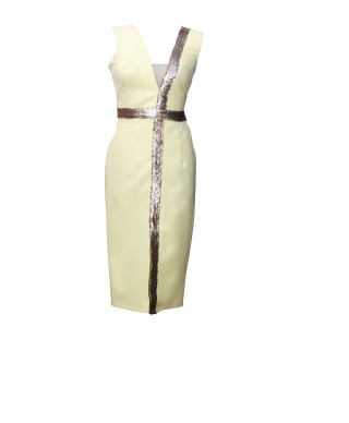VESTIDO UDUM   AMARILLO CORTO