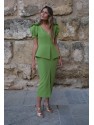 VESTIDO AMBER    MIDI    SEDA Y COLOR 