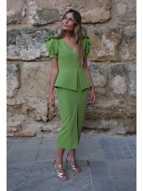 VESTIDO AMBER    MIDI    SEDA Y COLOR 