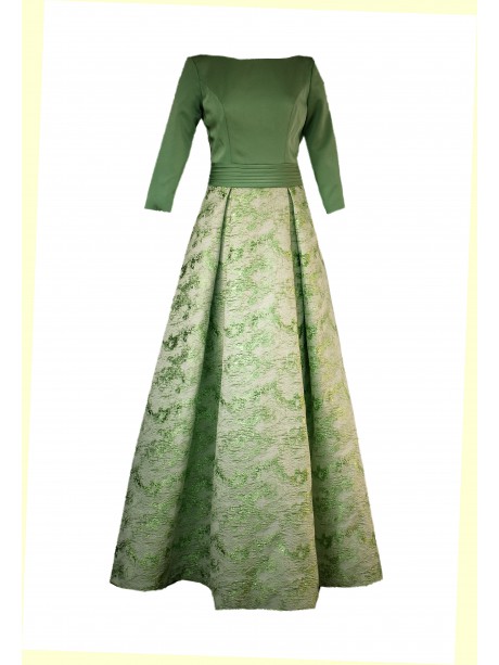 VESTIDO ROSALIA  LARGO VERDE   X&M