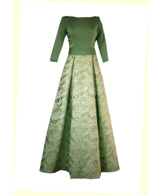 VESTIDO ROSALIA  LARGO VERDE   X&M