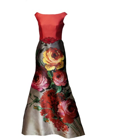 VESTIDO LARGO ESTAMPADO 