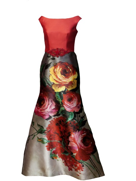 VESTIDO LARGO ESTAMPADO 
