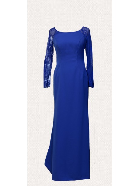 VESTIDO BENJIS LARGO   AZUL KLEIN     CULTURA EUROPEA