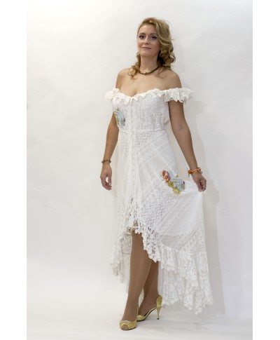 VESTIDO LUCIA  BOHO BLANCO VESTIDO LUCIA  BOHO BLANCO